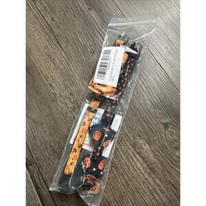 Halloween Cat Collar Set 2Pcs Breakaway Pumpkin Ghost Owl Moon Orange Bell Bow B